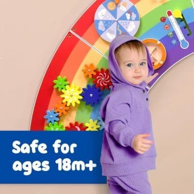 Rainbow Activity Wall Panels - Safe for Ages 18+ Months