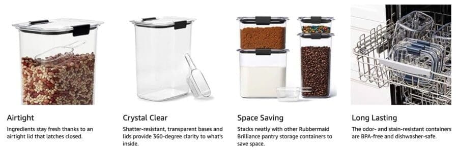 Rubbermaid Brilliance Food Storage Containers Features for Your Home