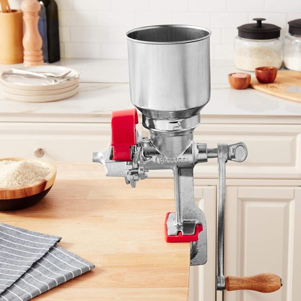 Victoria Manual High-Hopper Grain Grinder for Home Kitchens