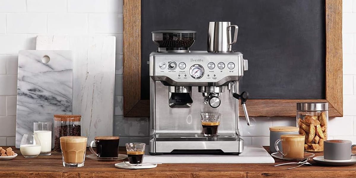 Breville Brushed Stainless Steel Home Espresso Machine