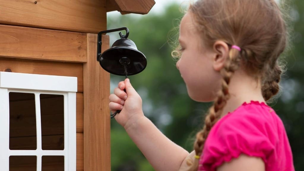 Backyard Discovery Aspen Cedar Wooden Kids Playhouse Cottage Fun Play House