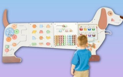 Wall Activity Panels – Dog Busy Board: Montessori Sensory Toy Review