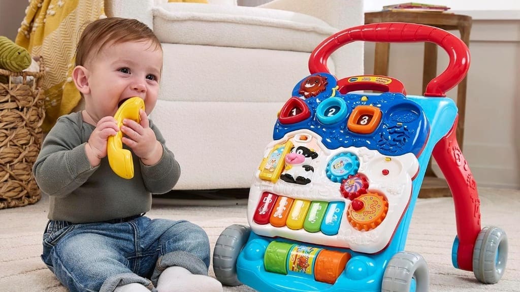 VTech Sit-to-Stand Learning Walker - Blue - Endless Fun